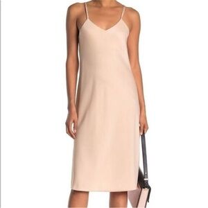 Sam Edelman Pink Slip Dress Midi Length Spaghetti Strap
